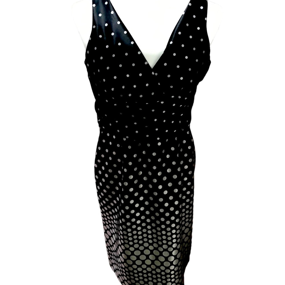 ELIZA J Black w/White Polka Dot Dress. No Size Tag. Please See Measurements. $20